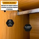 Ver imagem 5 de Guarda-Roupa Casal Áustria 5 Portas 1 Porta com Vidro Reflecta com LED e 3 Gavetas Internas Marrom/Cinamomo