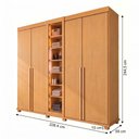 Ver imagem 4 de Guarda-Roupa Casal Reflecta 5 Portas 3 Gavetas com LED Cinamomo Austria