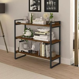 Estante para Livros Organizador com Prateleiras Cor Preto