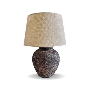 Abajur Bola P Decorativo Quarto Aparador Rustico Esmaltado
