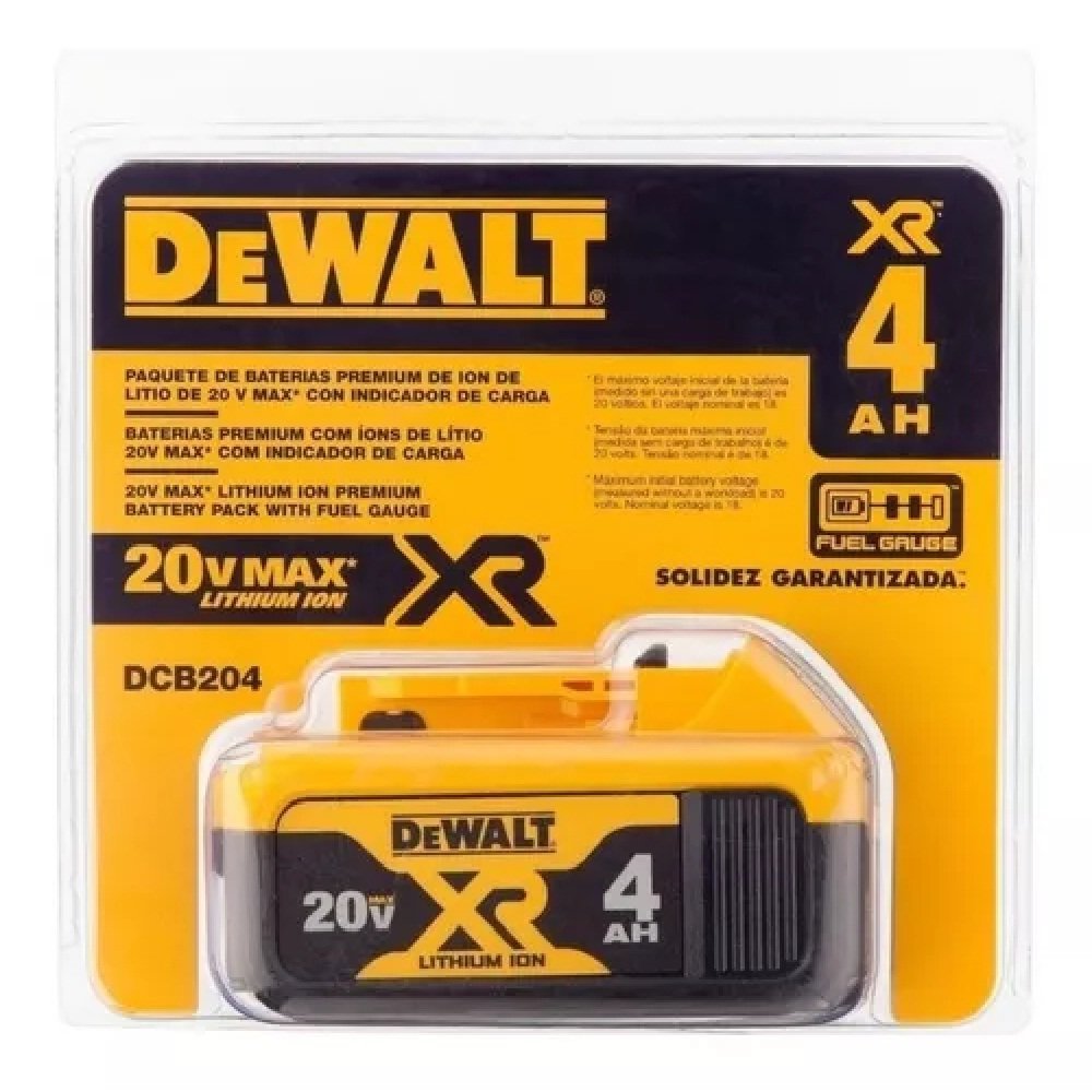 Bateria de Lítio Xr Max 4,0 Ah 20v Dcb204 - Dewalt - 6