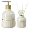 Kit Lavabo Difusor Banheiro Porcelana Dispenser Líquido Luxo - 1