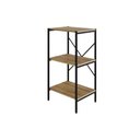 Ver imagem 1 de Estante C/03 Prateleiras 84x45x33cm Tub Tueh843 Lâmina Mel - Est.preta Lâmina Mel / Est.preta