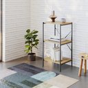 Ver imagem 2 de Estante C/03 Prateleiras 84x45x33cm Tub Tueh843 Lâmina Mel - Est.preta Lâmina Mel / Est.preta