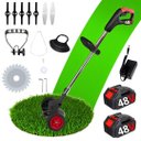 Ver imagem 1 de Cortador de Grama Rocadeira Eletrica com Rodas 2 Bateria 48v