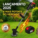 Ver imagem 2 de Cortador de Grama Rocadeira Eletrica com Rodas 2 Bateria 48v