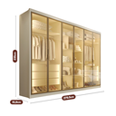 Ver imagem 5 de Guarda Roupa Madri 6 Portas Reflectas 6 Gavetas 100 MDF - Mademarcs
