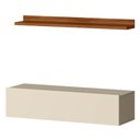 Ver imagem 1 de Bancada Suspensa e Prateleira 99cm Slat M20 Cinamomo/off - Mpozenato