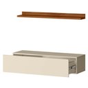 Ver imagem 4 de Bancada Suspensa e Prateleira 99cm Slat M20 Cinamomo/off - Mpozenato