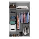 Ver imagem 4 de Guarda Roupa Solteiro 3 Portas 3 Gavetas MDF Originale Belmax Branco
