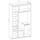 Ver imagem 6 de Guarda Roupa Solteiro 3 Portas 3 Gavetas MDF Originale Belmax Branco