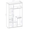 Guarda Roupa Solteiro 3 Portas 3 Gavetas MDF Originale Belmax Branco - 6