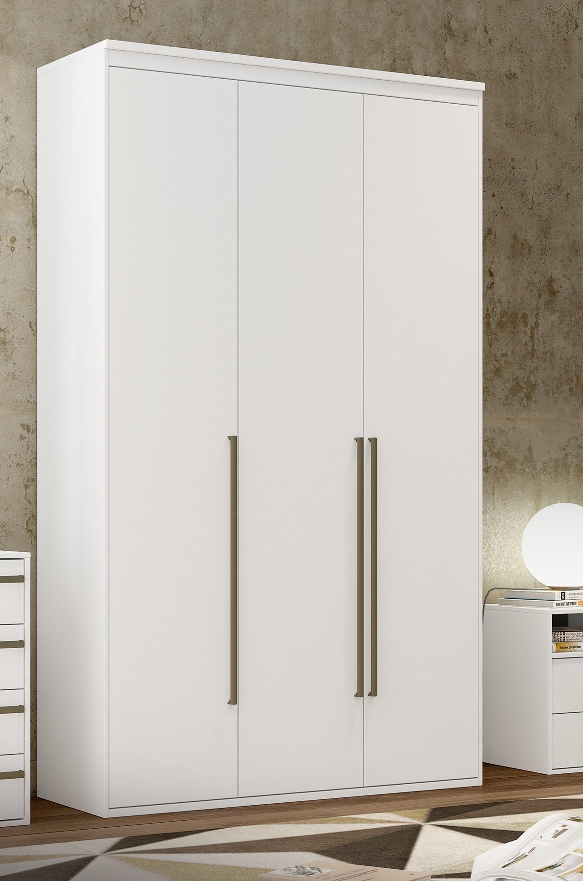 Guarda Roupa Solteiro 3 Portas 3 Gavetas MDF Originale Belmax Branco - 2