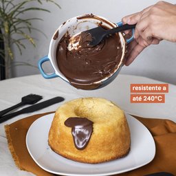 ESPÁTULA DE SILICONE DUPLO RETA PÃO DURO PEQUENA - OIKOS - 3