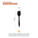 Ver imagem 2 de ESPÁTULA DE SILICONE DUPLO RETA PÃO DURO PEQUENA - OIKOS