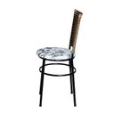 Ver imagem 4 de 6 Cadeiras para Mesa Preta Hawai Avelã Assento Floral:floral Branco