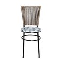 Ver imagem 3 de 6 Cadeiras para Mesa Preta Hawai Avelã Assento Floral:floral Branco