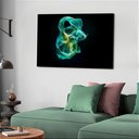 Ver imagem 2 de Quadro Decorativo Peixe Verde - 50x70cm:moldura Branca