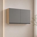 Ver imagem 1 de Armário Aéreo Modulado Essenza 2 Portas de Bater MDF-MDP Andorra-Cinza Puro Luciane Móveis