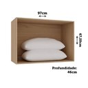 Ver imagem 4 de Armário Aéreo Modulado Essenza 2 Portas de Bater MDF-MDP Andorra-Cinza Puro Luciane Móveis