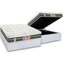 Ver imagem 1 de Cama Box Baú Casal: Colchão Molas Castor Bonnel Silver Star Air + Base CRC Courano White(138x188)