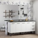 Ver imagem 1 de Gabinete para Cozinha em Aço Novo Vênus - Pia 200cm Branco