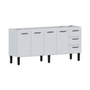 Ver imagem 2 de Gabinete para Cozinha em Aço Novo Vênus - Pia 200cm Branco