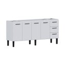 Ver imagem 2 de Gabinete para Cozinha em Aço Novo Vênus - Pia 200cm Branco