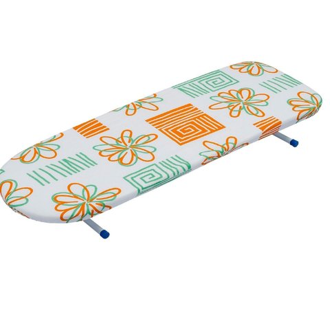 Tábua de Passar Roupa Portátil em Aço Compacta Resistente Pratica Forro Estampas Sortidas