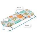 Ver imagem 2 de Tábua de Passar Roupa Portátil em Aço Compacta Resistente Pratica Forro Estampas Sortidas