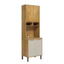 Ver imagem 2 de Paneleiro 4 Portas com Espaço para Micro-Ondas 100% MDF Malta Bege/Amêndoa/Off-White Espresso Móveis