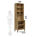 Ver imagem 4 de Paneleiro 4 Portas com Espaço para Micro-Ondas 100% MDF Malta Bege/Amêndoa/Off-White Espresso Móveis