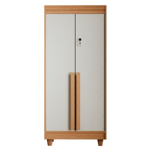 Armário Multiuso 2 Portas com Chave – Vertical com Prateleiras, para Quarto e Escritório