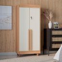 Ver imagem 5 de Armário Multiuso 2 Portas com Chave – Vertical com Prateleiras, para Quarto e Escritório