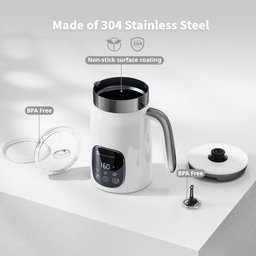 Maestri House Espumador de Leite com Temp e Espessura Variável, 500ml, Branco - 8