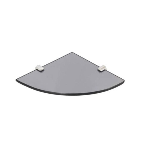 Organizadora Prateleira Canto Vidro 6mm Combo 4 Unidades - Fume