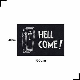 Tapete Capacho Terror Hell Come 60x40 Halloween Fantasma - 2