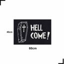 Ver imagem 2 de Tapete Capacho Terror Hell Come 60x40 Halloween Fantasma