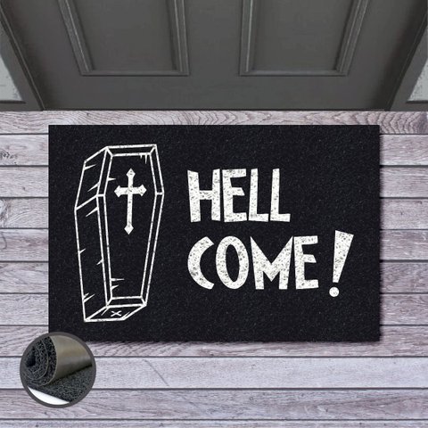 Tapete Capacho Terror Hell Come 60x40 Halloween Fantasma