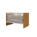 Ver imagem 2 de Berço Mini Cama Grade Móvel Giovana Marrom/Nature/Branco