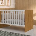 Ver imagem 4 de Berço Mini Cama Grade Móvel Giovana Marrom/Nature/Branco
