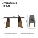Ver imagem 3 de Conjunto Sala de Jantar Tampo de Vidro 6 Cadeiras Rustic/preto/silver Amalfi Madesa