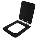Ver imagem 2 de Assento Sanitario Poliester Square Preto para vaso Incepa