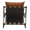 Ver mais imagens de Poltrona Decorativa Turim Base Aço Preto Recouro Black Poliéster Terracota - Nexta Casa