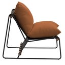 Ver imagem 7 de Poltrona Decorativa Turim Base Aço Preto Recouro Black Poliéster Terracota - Nexta Casa