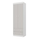 Ver imagem 2 de Guarda-roupa Infantil 62cm 2 Portas e 2 Gavetas Encanto Multimóveis Mp4446 Branco/off White Branco/
