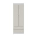 Ver imagem 3 de Guarda-roupa Infantil 62cm 2 Portas e 2 Gavetas Encanto Multimóveis Mp4446 Branco/off White Branco/