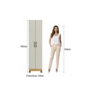 Ver imagem 4 de Roupeiro Multiuso 2 Portas 180,5cm RP1208 Bege/Ipê/Cristalo