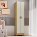 Ver imagem 1 de Roupeiro Multiuso 2 Portas 180,5cm RP1208 Bege/Ipê/Cristalo