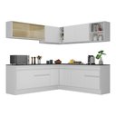 Ver imagem 3 de Armário de Cozinha Completa de Canto com Rodapé Veneza Multimóveis MP2096.891 Branco